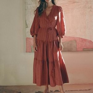 Christy Dawn Noah wrap dress, cotton, small red flower print